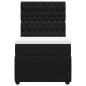 vidaXL Boxspringbett mit Matratze Schwarz 90x200 cm Samt
