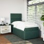 vidaXL Boxspringbett mit Matratze Dunkelgrün 100x200 cm Samt vidaXL Boxspringbett mit Matratze Dunkelgrün 100x200 cm Samt