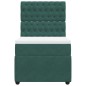 vidaXL Boxspringbett mit Matratze Dunkelgrün 100x200 cm Samt vidaXL Boxspringbett mit Matratze Dunkelgrün 100x200 cm Samt