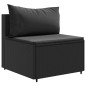 vidaXL 4-tlg. Garten-Lounge-Set mit Kissen Schwarz Poly Rattan vidaXL 4-tlg. Garten-Lounge-Set mit Kissen Schwarz Poly Rattan