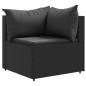 vidaXL 4-tlg. Garten-Lounge-Set mit Kissen Schwarz Poly Rattan vidaXL 4-tlg. Garten-Lounge-Set mit Kissen Schwarz Poly Rattan