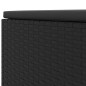 vidaXL 4-tlg. Garten-Lounge-Set mit Kissen Schwarz Poly Rattan vidaXL 4-tlg. Garten-Lounge-Set mit Kissen Schwarz Poly Rattan