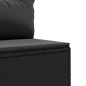 vidaXL 4-tlg. Garten-Lounge-Set mit Kissen Schwarz Poly Rattan vidaXL 4-tlg. Garten-Lounge-Set mit Kissen Schwarz Poly Rattan
