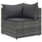 vidaXL 6-tlg. Garten-Lounge-Set mit Kissen Grau Poly Rattan vidaXL 6-tlg. Garten-Lounge-Set mit Kissen Grau Poly Rattan