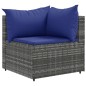 vidaXL 7-tlg. Garten-Lounge-Set mit Kissen Grau Poly Rattan vidaXL 7-tlg. Garten-Lounge-Set mit Kissen Grau Poly Rattan