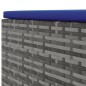 vidaXL 7-tlg. Garten-Lounge-Set mit Kissen Grau Poly Rattan vidaXL 7-tlg. Garten-Lounge-Set mit Kissen Grau Poly Rattan