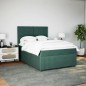 vidaXL Boxspringbett mit Matratze Dunkelgrün 140x200 cm Samt vidaXL Boxspringbett mit Matratze Dunkelgrün 140x200 cm Samt