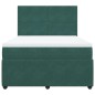 vidaXL Boxspringbett mit Matratze Dunkelgrün 140x200 cm Samt vidaXL Boxspringbett mit Matratze Dunkelgrün 140x200 cm Samt