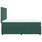 vidaXL Boxspringbett mit Matratze Dunkelgrün 140x200 cm Samt vidaXL Boxspringbett mit Matratze Dunkelgrün 140x200 cm Samt