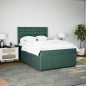 vidaXL Boxspringbett mit Matratze Dunkelgrün 160x200 cm Samt vidaXL Boxspringbett mit Matratze Dunkelgrün 160x200 cm Samt