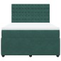 vidaXL Boxspringbett mit Matratze Dunkelgrün 160x200 cm Samt vidaXL Boxspringbett mit Matratze Dunkelgrün 160x200 cm Samt
