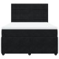vidaXL Boxspringbett mit Matratze Schwarz 140x190 cm Samt vidaXL Boxspringbett mit Matratze Schwarz 140x190 cm Samt