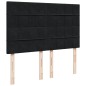 vidaXL Boxspringbett mit Matratze Schwarz 140x190 cm Samt vidaXL Boxspringbett mit Matratze Schwarz 140x190 cm Samt