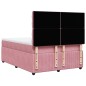 vidaXL Boxspringbett mit Matratze Rosa 140x200 cm Samt vidaXL Boxspringbett mit Matratze Rosa 140x200 cm Samt