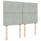 vidaXL Boxspringbett mit Matratze Hellgrau 160x200 cm Samt vidaXL Boxspringbett mit Matratze Hellgrau 160x200 cm Samt
