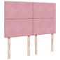 vidaXL Boxspringbett mit Matratze Rosa 160x200 cm Samt vidaXL Boxspringbett mit Matratze Rosa 160x200 cm Samt