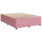 vidaXL Boxspringbett mit Matratze Rosa 160x200 cm Samt vidaXL Boxspringbett mit Matratze Rosa 160x200 cm Samt