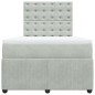 vidaXL Boxspringbett mit Matratze Hellgrau 120x200 cm Samt vidaXL Boxspringbett mit Matratze Hellgrau 120x200 cm Samt