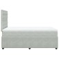vidaXL Boxspringbett mit Matratze Hellgrau 120x200 cm Samt vidaXL Boxspringbett mit Matratze Hellgrau 120x200 cm Samt