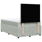 vidaXL Boxspringbett mit Matratze Hellgrau 120x200 cm Samt vidaXL Boxspringbett mit Matratze Hellgrau 120x200 cm Samt