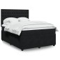 vidaXL Boxspringbett mit Matratze Schwarz 140x190 cm Samt vidaXL Boxspringbett mit Matratze Schwarz 140x190 cm Samt