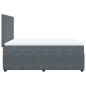 vidaXL Boxspringbett mit Matratze Dunkelgrau 140x190 cm Samt vidaXL Boxspringbett mit Matratze Dunkelgrau 140x190 cm Samt
