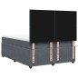 vidaXL Boxspringbett mit Matratze Dunkelgrau 140x190 cm Samt vidaXL Boxspringbett mit Matratze Dunkelgrau 140x190 cm Samt