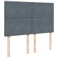 vidaXL Boxspringbett mit Matratze Dunkelgrau 140x190 cm Samt vidaXL Boxspringbett mit Matratze Dunkelgrau 140x190 cm Samt