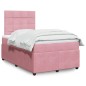 vidaXL Boxspringbett mit Matratze Rosa 120x200 cm Samt vidaXL Boxspringbett mit Matratze Rosa 120x200 cm Samt