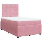 vidaXL Boxspringbett mit Matratze Rosa 120x200 cm Samt vidaXL Boxspringbett mit Matratze Rosa 120x200 cm Samt