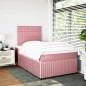 vidaXL Boxspringbett mit Matratze Rosa 120x200 cm Samt vidaXL Boxspringbett mit Matratze Rosa 120x200 cm Samt