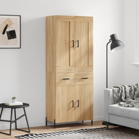 Highboard Sonoma-Eiche 69,5x34x180 cm Holzwerkstoff