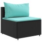 vidaXL 6-tlg. Garten-Lounge-Set mit Kissen Schwarz Poly Rattan vidaXL 6-tlg. Garten-Lounge-Set mit Kissen Schwarz Poly Rattan