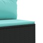 vidaXL 6-tlg. Garten-Lounge-Set mit Kissen Schwarz Poly Rattan vidaXL 6-tlg. Garten-Lounge-Set mit Kissen Schwarz Poly Rattan