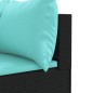 vidaXL 6-tlg. Garten-Lounge-Set mit Kissen Schwarz Poly Rattan vidaXL 6-tlg. Garten-Lounge-Set mit Kissen Schwarz Poly Rattan