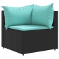 vidaXL 8-tlg. Garten-Lounge-Set mit Kissen Schwarz Poly Rattan vidaXL 8-tlg. Garten-Lounge-Set mit Kissen Schwarz Poly Rattan
