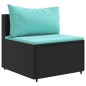 vidaXL 8-tlg. Garten-Lounge-Set mit Kissen Schwarz Poly Rattan vidaXL 8-tlg. Garten-Lounge-Set mit Kissen Schwarz Poly Rattan