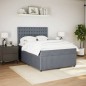 vidaXL Boxspringbett mit Matratze Dunkelgrau 160x200 cm Samt vidaXL Boxspringbett mit Matratze Dunkelgrau 160x200 cm Samt