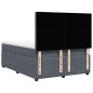 vidaXL Boxspringbett mit Matratze Dunkelgrau 160x200 cm Samt vidaXL Boxspringbett mit Matratze Dunkelgrau 160x200 cm Samt