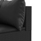 vidaXL 6-tlg. Garten-Lounge-Set mit Kissen Schwarz Poly Rattan vidaXL 6-tlg. Garten-Lounge-Set mit Kissen Schwarz Poly Rattan
