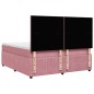 vidaXL Boxspringbett mit Matratze Rosa 180x200 cm Samt vidaXL Boxspringbett mit Matratze Rosa 180x200 cm Samt