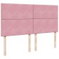 vidaXL Boxspringbett mit Matratze Rosa 180x200 cm Samt vidaXL Boxspringbett mit Matratze Rosa 180x200 cm Samt