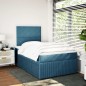 vidaXL Boxspringbett mit Matratze Dunkelblau 120x200 cm Samt vidaXL Boxspringbett mit Matratze Dunkelblau 120x200 cm Samt