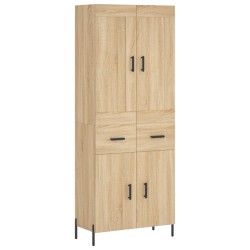 Highboard Sonoma-Eiche 69,5x34x180 cm Holzwerkstoff
