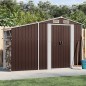 Gerätehaus Braun 277x93x179 cm Verzinkter Stahl Gerätehaus Braun 277x93x179 cm Verzinkter Stahl