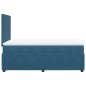 vidaXL Boxspringbett mit Matratze Dunkelblau 120x200 cm Samt vidaXL Boxspringbett mit Matratze Dunkelblau 120x200 cm Samt