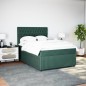 vidaXL Boxspringbett mit Matratze Dunkelgrün 140x190 cm Samt vidaXL Boxspringbett mit Matratze Dunkelgrün 140x190 cm Samt
