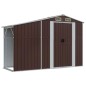 Gerätehaus Braun 277x93x179 cm Verzinkter Stahl Gerätehaus Braun 277x93x179 cm Verzinkter Stahl