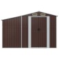 Gerätehaus Braun 277x93x179 cm Verzinkter Stahl Gerätehaus Braun 277x93x179 cm Verzinkter Stahl