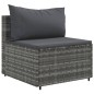 vidaXL 5-tlg. Garten-Lounge-Set mit Kissen Grau Poly Rattan vidaXL 5-tlg. Garten-Lounge-Set mit Kissen Grau Poly Rattan